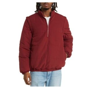 BP. Convertible Pullover Jacket Vest - Red  Large